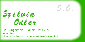 szilvia odler business card